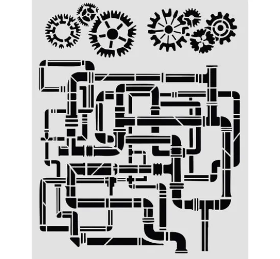 Schablone "Gardens of Time - Tubes"