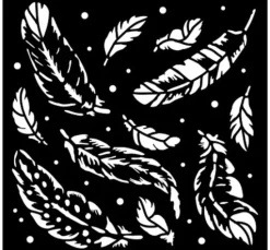 Schablone "Herbarium Silvae - Feather Pattern"