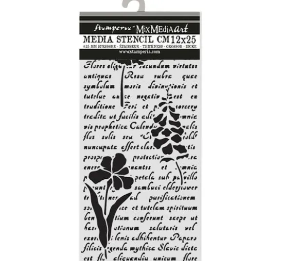 Schablone "Herbarium Silvae - Letter With Flowers"