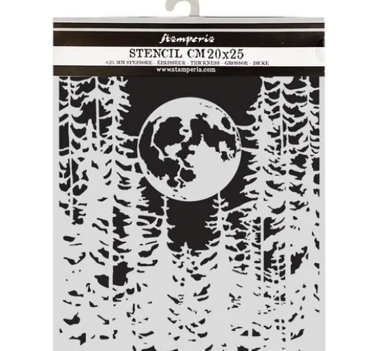 Schablone "Herbarium Silvae - Moon In The Forest"