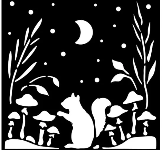 Schablone "Herbarium Silvae - Squirrel"