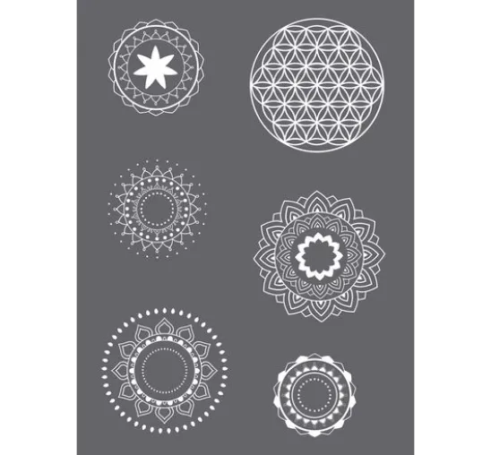 Schablone "Mandala-Motive", A5
