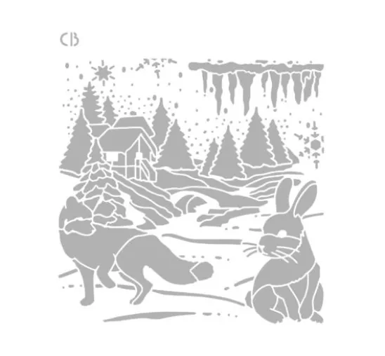 Schablone "Nordic landscape"
