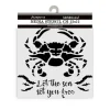 Schablone "Silent Sea - Crab", 12x12cm