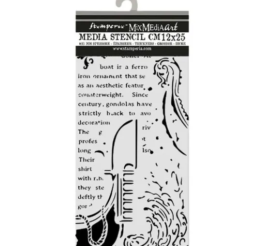 Schablone "Venice", Gondola, 12x25 cm
