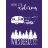 Schablone "Wanderlust" mit Rakel