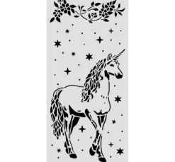Schablone "Wonderland - Unicorn", 12 x 25 cm
