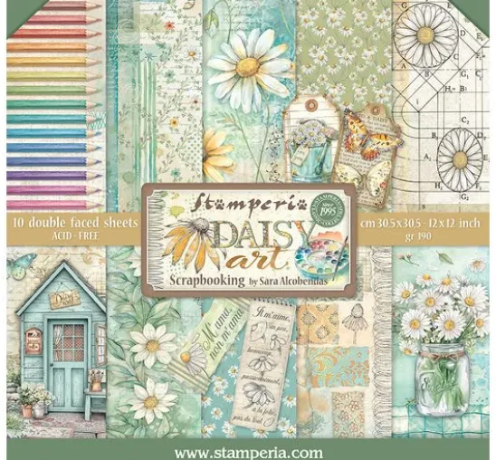 Scrapbook-Block "Daisy Art"