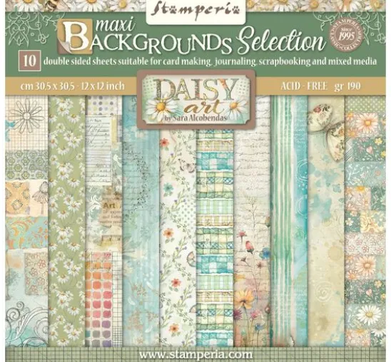 Scrapbook-Block "Daisy Art Backgrounds"