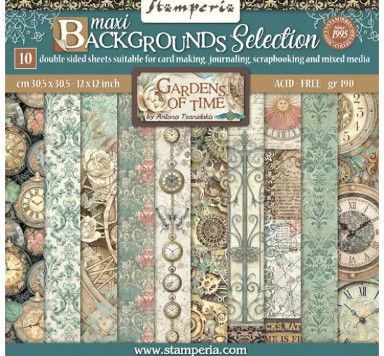Scrapbook-Block "Gardens of Time Backgrounds"