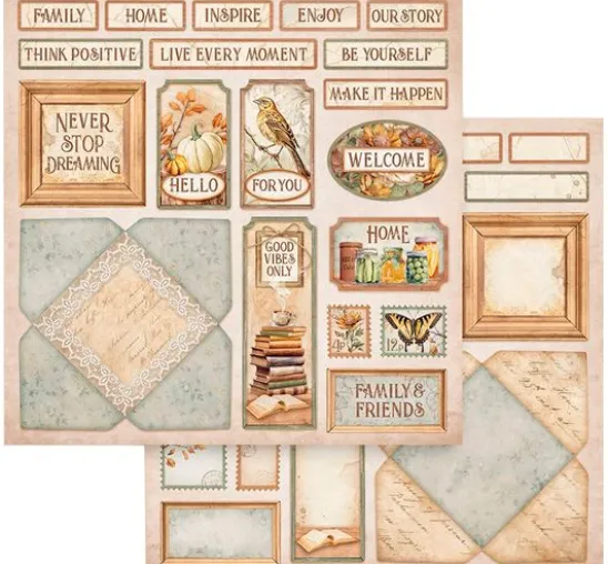 Scrapbook-Block "Golden Harmony"