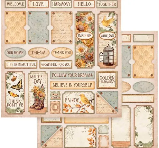 Scrapbook-Block "Golden Harmony"