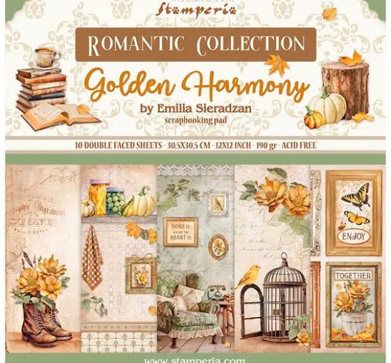 Scrapbook-Block "Golden Harmony"