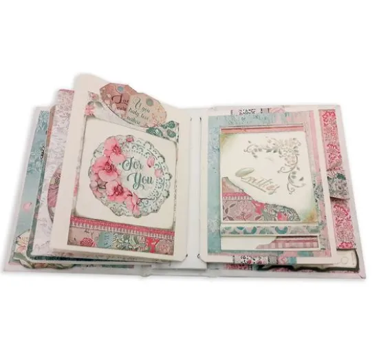 Scrapbook-Block "Katze und Orchidee"