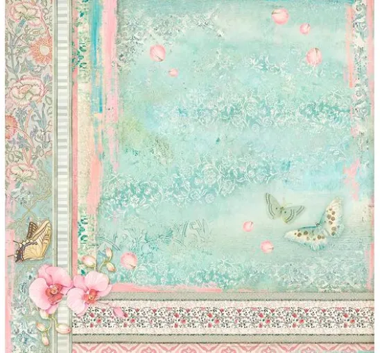 Scrapbook-Block "Katze und Orchidee"