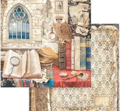 Scrapbook-Block "Vintage Library"