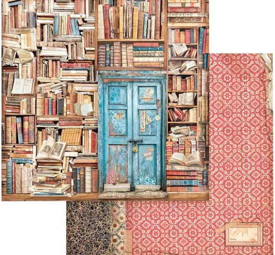 Scrapbook-Block "Vintage Library"