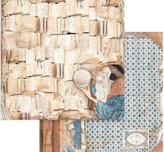 Scrapbook-Block "Vintage Library"