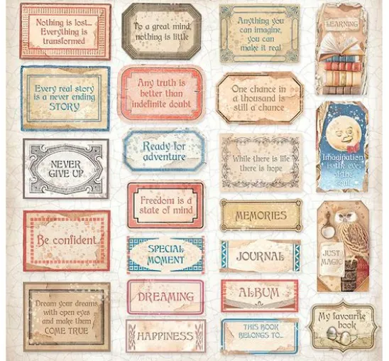 Scrapbook-Block "Vintage Library"
