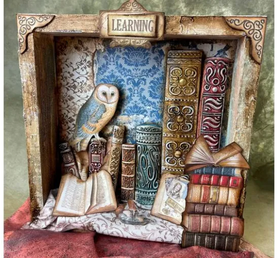 Scrapbook-Block "Vintage Library"