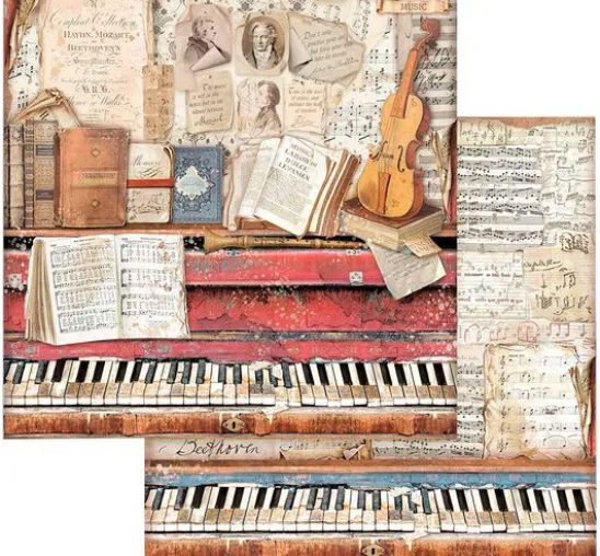 Scrapbook-Block "Vintage Library"