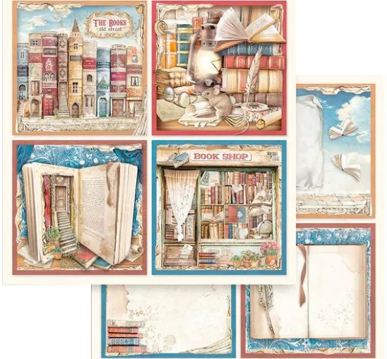 Scrapbook-Block "Vintage Library"