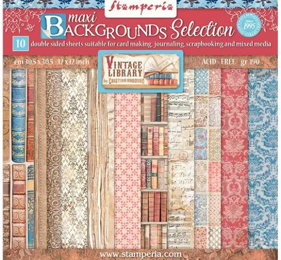 Scrapbook-Block "Vintage Library Backgrounds"