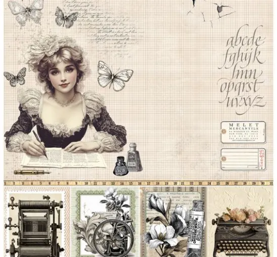 Scrapbook-Papier "Typographic"