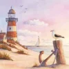 Serviette "Abendstimmung am Meer"