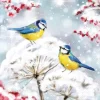 Serviette "Birds In The Snow"