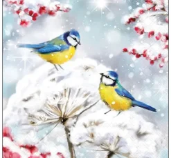 Serviette "Birds In The Snow"