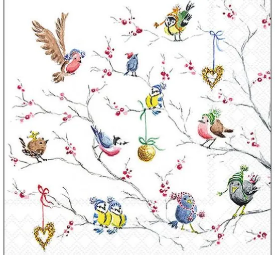 Serviette "Birds In Tree"