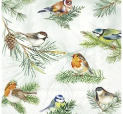 Serviette "Birds on Branch"