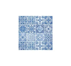 Serviette "Blaue Fliesen"