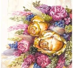 Serviette "Blumengruß im Spätsommer"