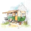 Serviette "Camping"