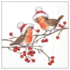 Serviette "Christmas Robins"