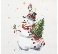 Serviette "Cute Snowman"