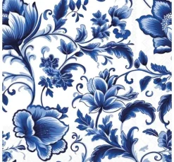 Serviette "Delft blue Florals"