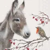 Serviette "Donkey And Robin"