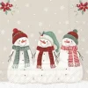 Serviette "Drei Schneemänner"