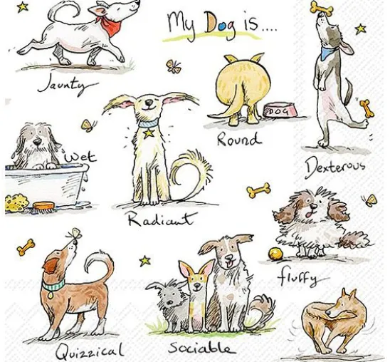 Serviette "Emotion Dogs"