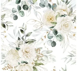 Serviette "Eucalyptus and Roses"