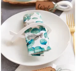Serviette "Eukalyptusblätter"