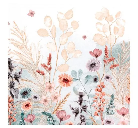 Serviette "Flowers Natural"