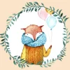 Serviette "Fox Balloons"