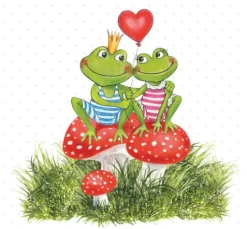 Serviette "Frogs In Love"
