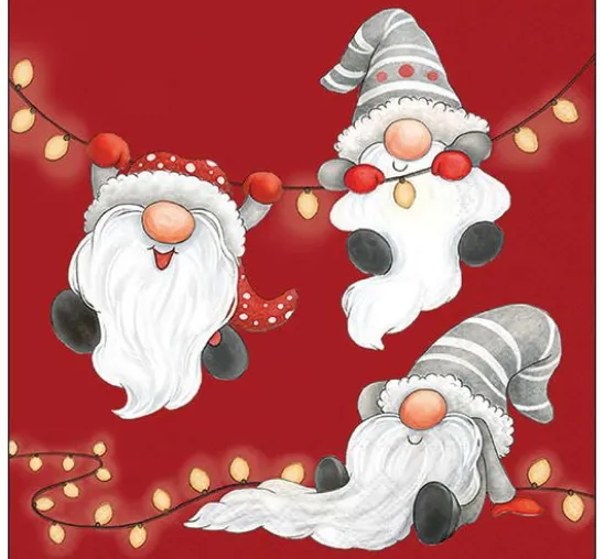Serviette "Gnomes On The Light Chain"