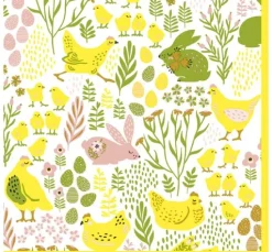 Serviette "Hasen & Küken"