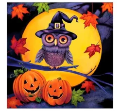 Serviette "Helloween Eule"